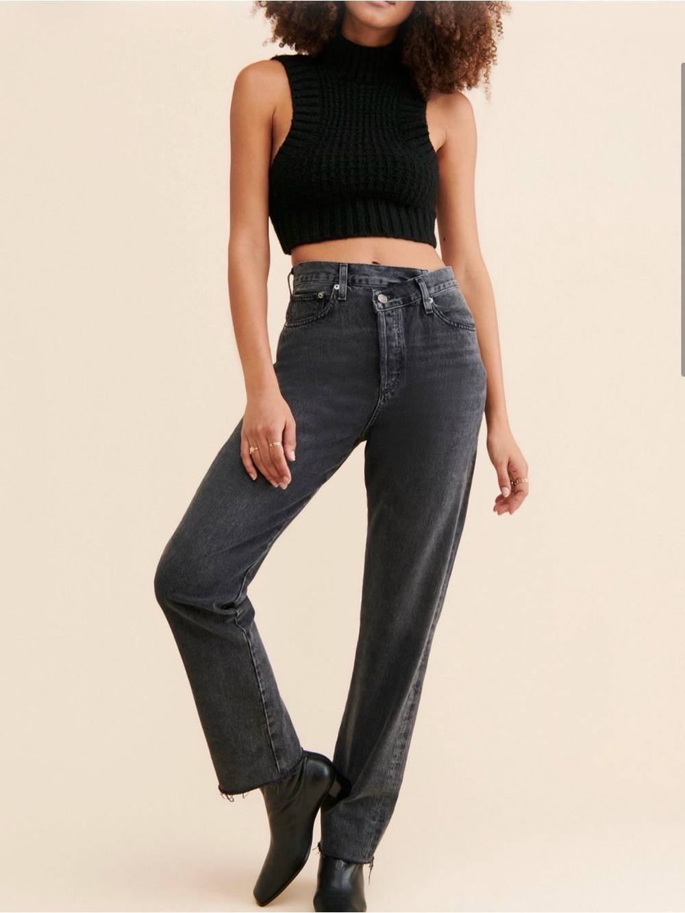 AGOLDE criss cross upsized jean